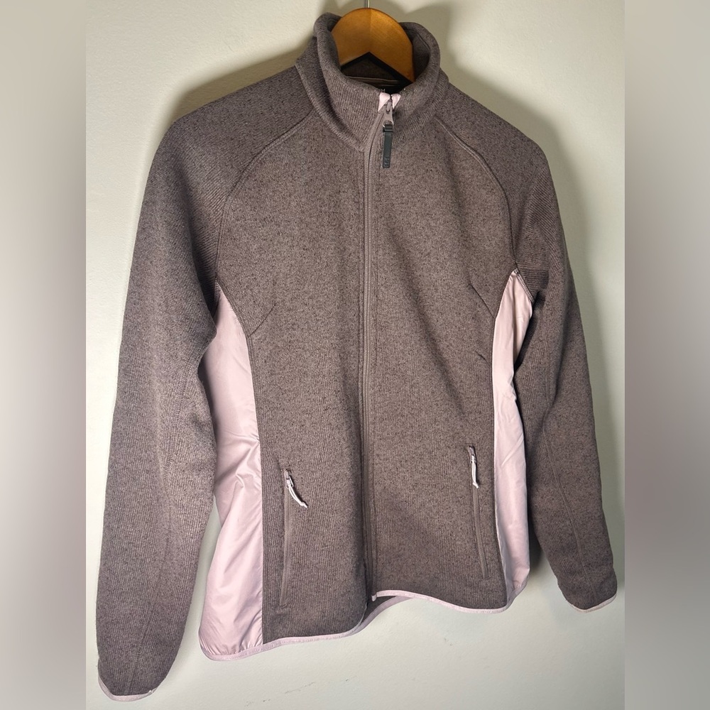 Helly Hansen Womens Varde Fleece Full Zip Knit Jacket Sweater Sz M Purple Pink - Picture 2 of 11